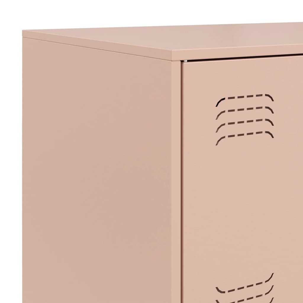 Sideboard Pink 67x39x107 cm Steel