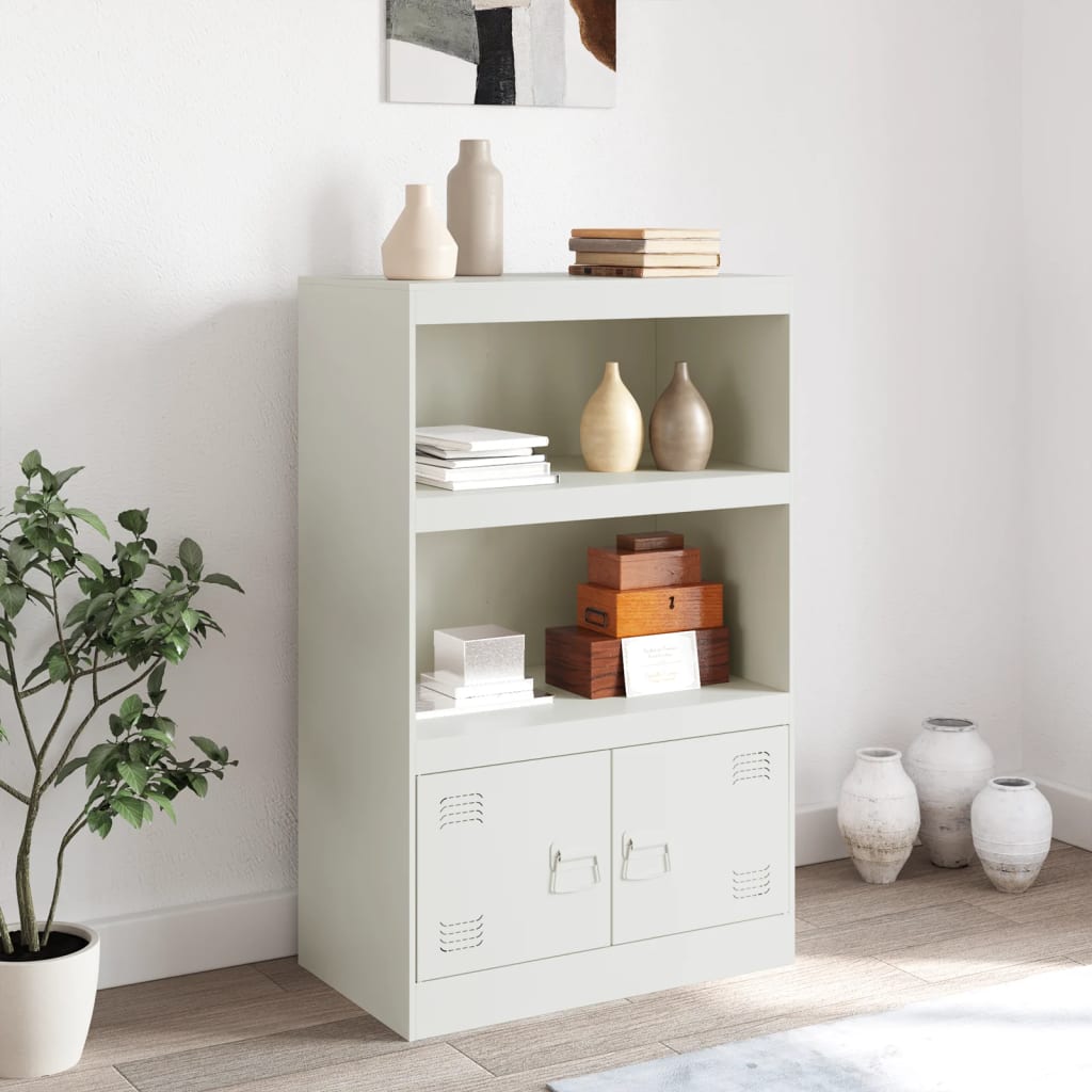 Sideboard White 67x39x107 cm Steel