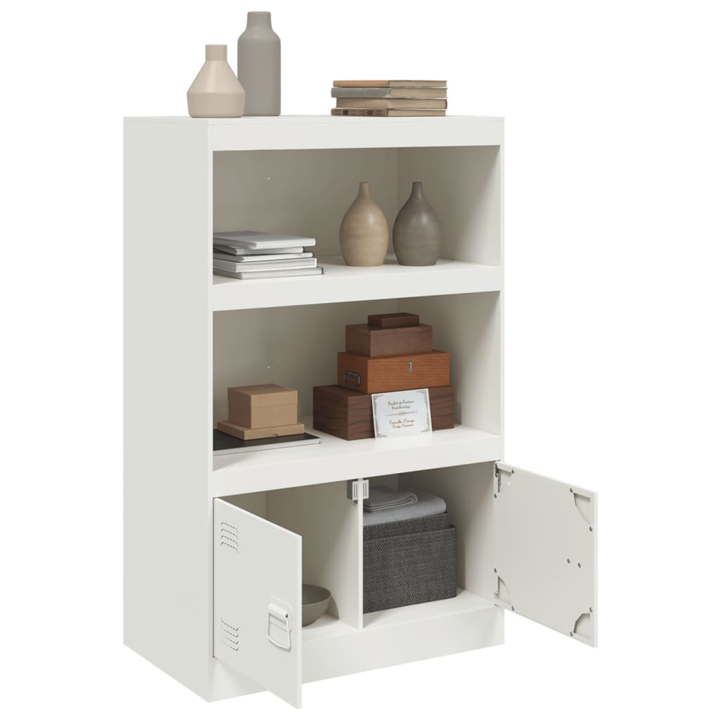 Sideboard White 67x39x107 cm Steel