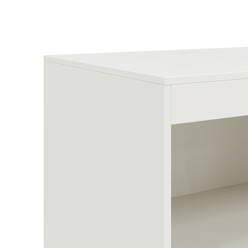 Sideboard White 67x39x107 cm Steel