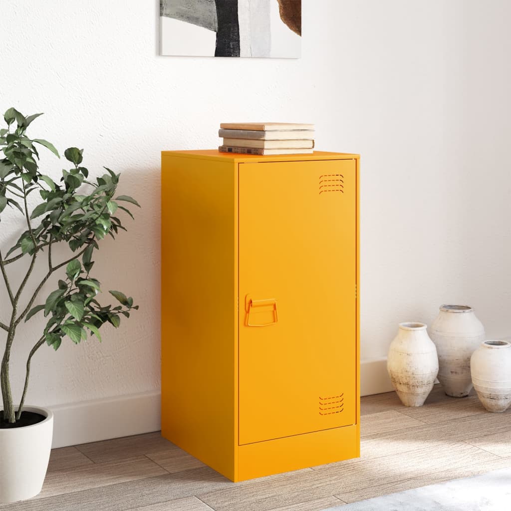 Sideboard Mustard Yellow 34.5x39x73 cm Steel