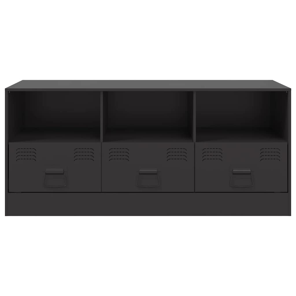 Industrial Steel 39 Inch TV Tele Stand Unit Cabinet With 3 Shelves & 3 Drawers