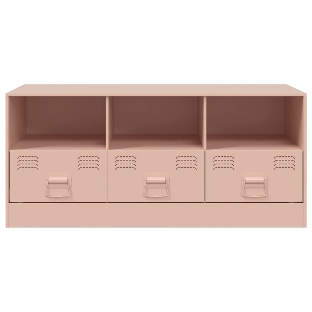 Industrial Steel 39 Inch TV Tele Stand Unit Cabinet With 3 Shelves & 3 Drawers