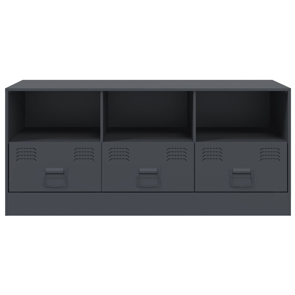 Industrial Steel 39 Inch TV Tele Stand Unit Cabinet With 3 Shelves & 3 Drawers