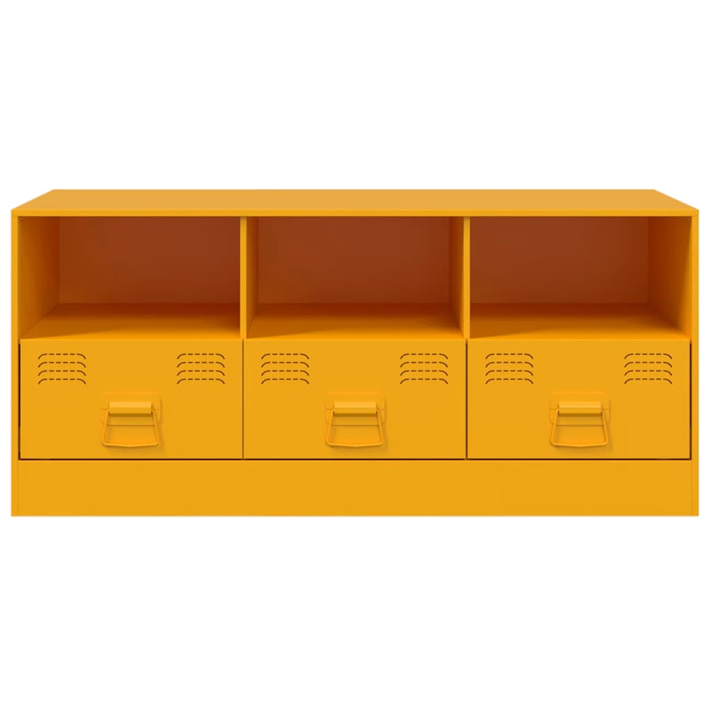 Industrial Steel 39 Inch TV Tele Stand Unit Cabinet With 3 Shelves & 3 Drawers
