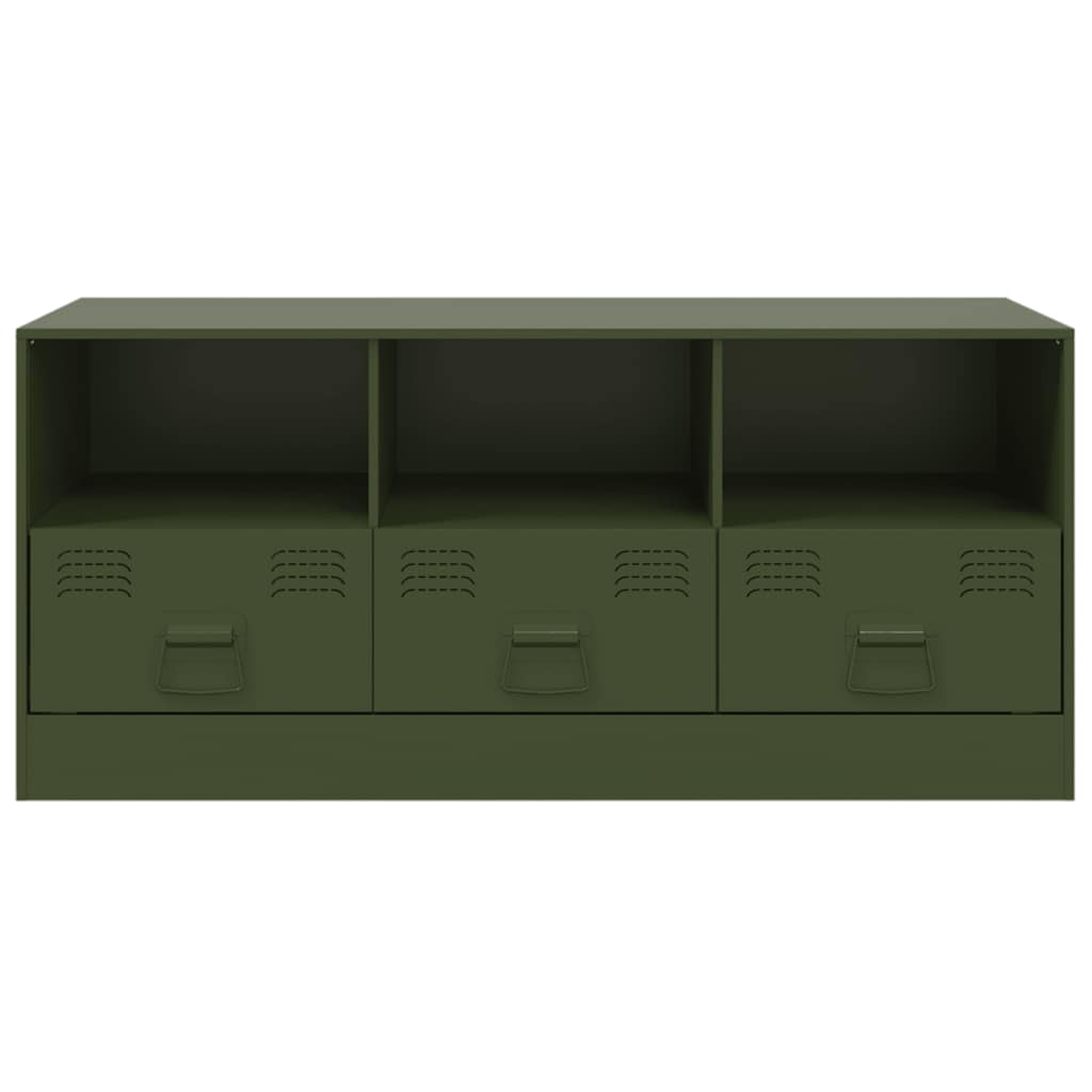 Industrial Steel 39 Inch TV Tele Stand Unit Cabinet With 3 Shelves & 3 Drawers