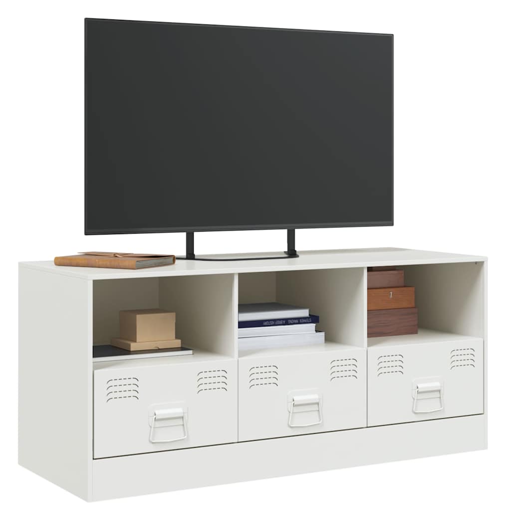 Industrial Steel 39 Inch TV Tele Stand Unit Cabinet With 3 Shelves & 3 Drawers