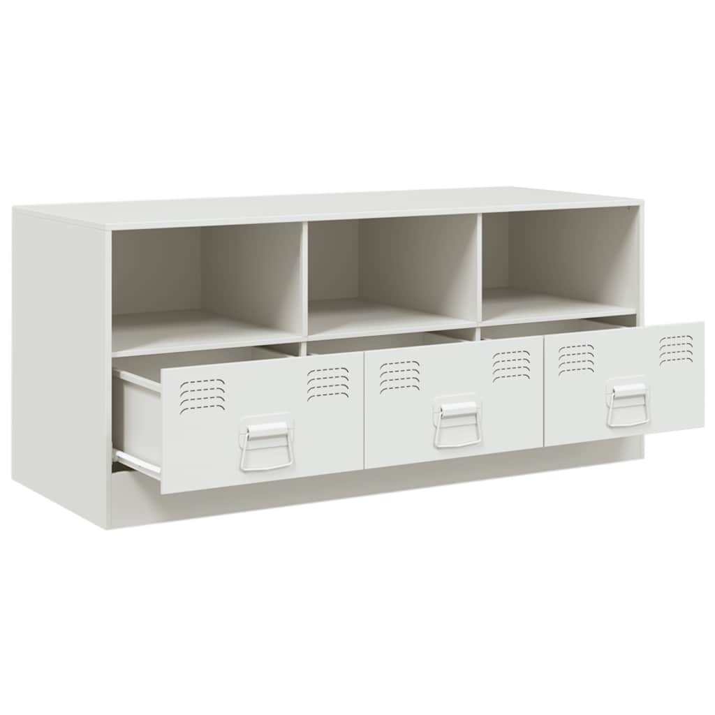 Industrial Steel 39 Inch TV Tele Stand Unit Cabinet With 3 Shelves & 3 Drawers