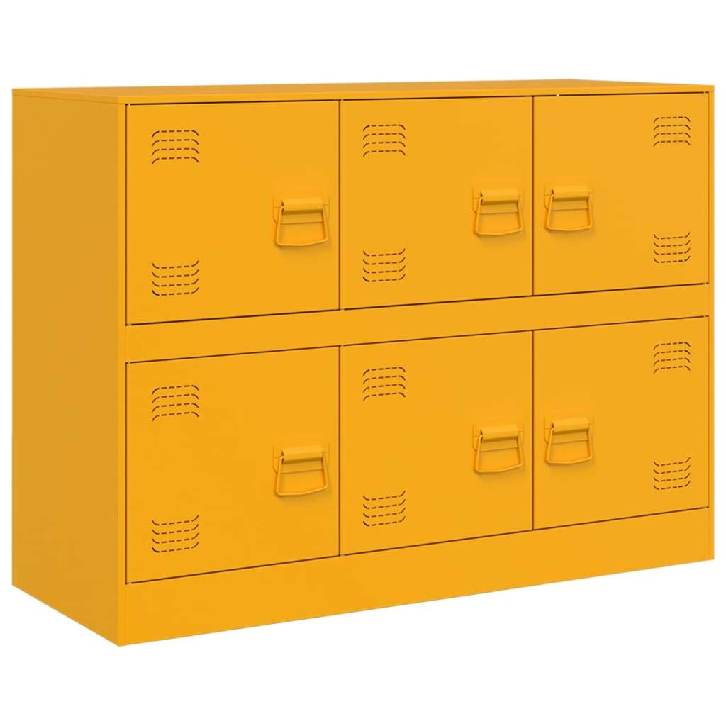 Sideboard Mustard Yellow 99x39x73 cm Steel