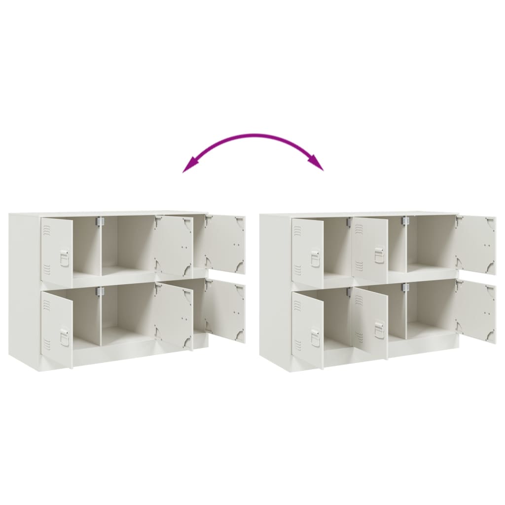 Sideboard White 99x39x73 cm Steel