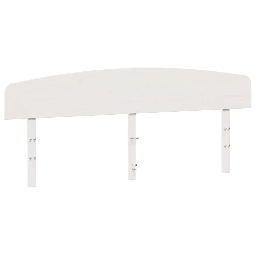 Headboard White 200 cm Solid Wood Pine