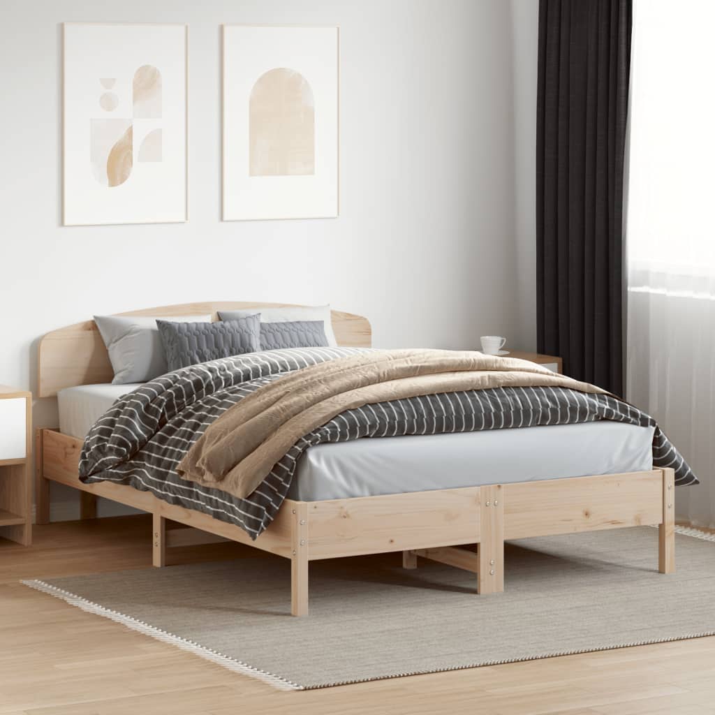 Headboard 140 cm Solid Wood Pine