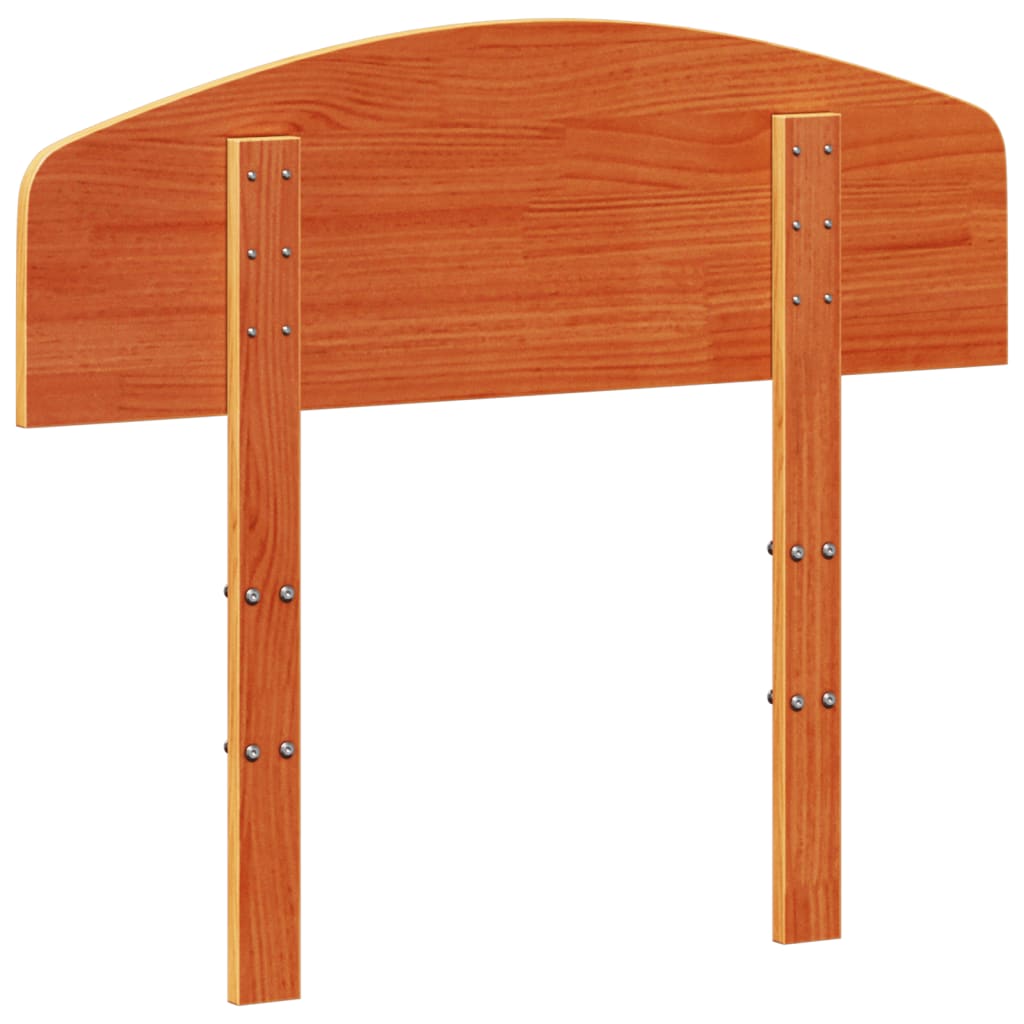 Headboard Wax Brown 75 cm Solid Wood Pine