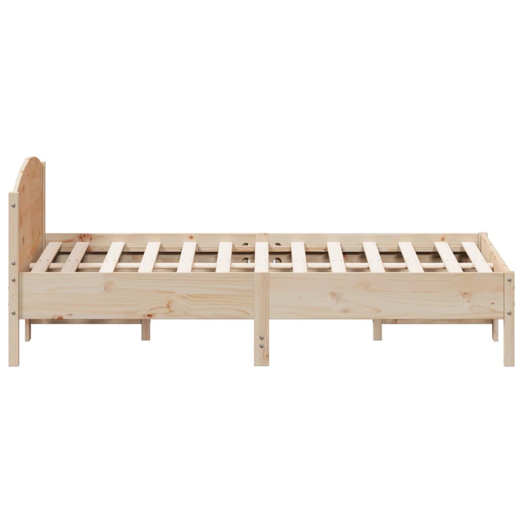 Bed Frame without Mattress 120x190 cm Small Double Solid Wood Pine