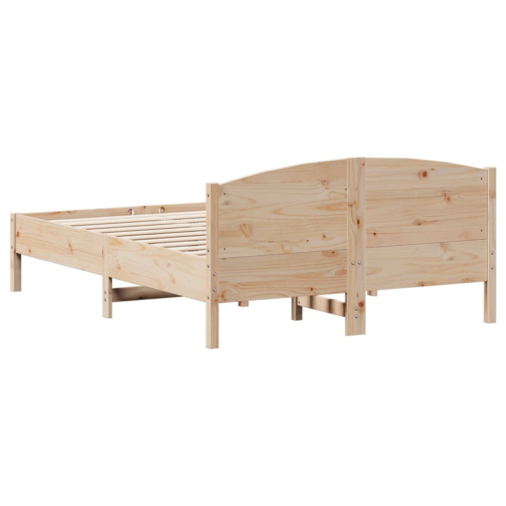 Bed Frame without Mattress 120x190 cm Small Double Solid Wood Pine