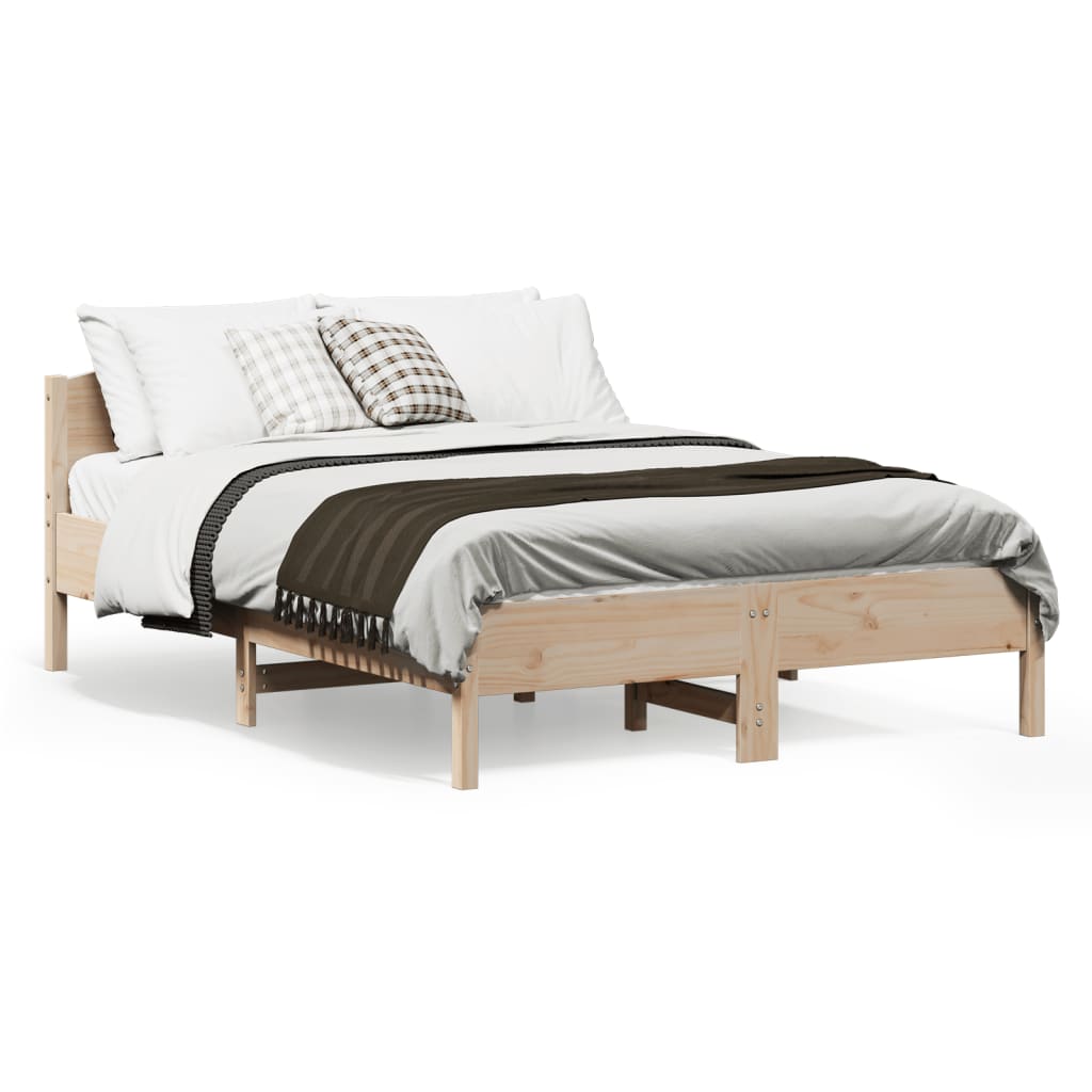 Bed Frame without Mattress 120x190 cm Small Double Solid Wood Pine