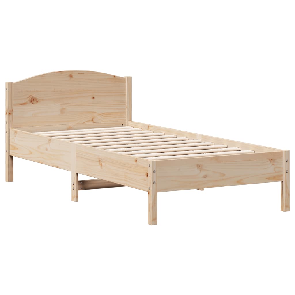 Bed Frame without Mattress 90x190 cm Single Solid Wood Pine
