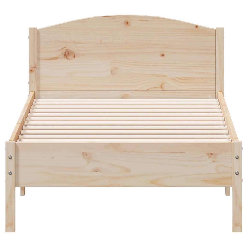 Bed Frame without Mattress 90x190 cm Single Solid Wood Pine