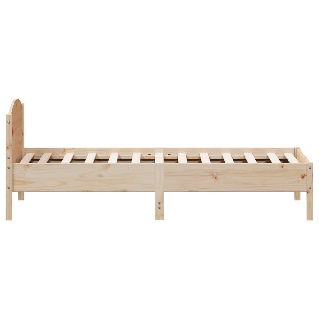 Bed Frame without Mattress 90x190 cm Single Solid Wood Pine