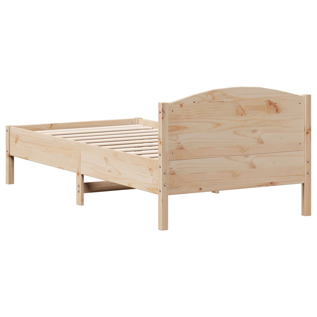 Bed Frame without Mattress 90x190 cm Single Solid Wood Pine