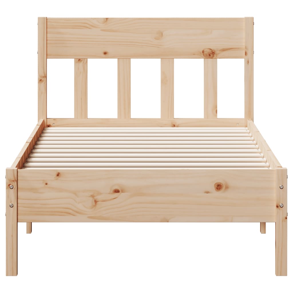 Bed Frame without Mattress 90x200 cm Solid Wood Pine
