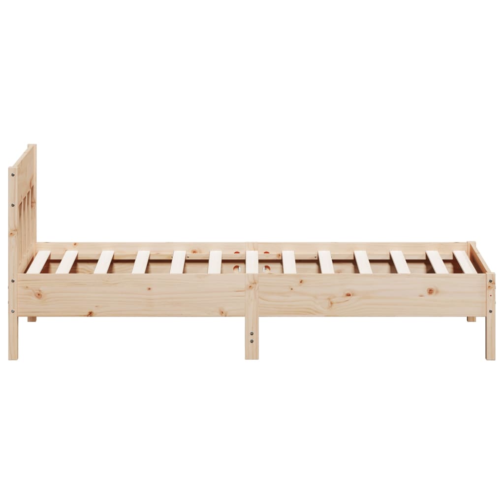 Bed Frame without Mattress 90x200 cm Solid Wood Pine