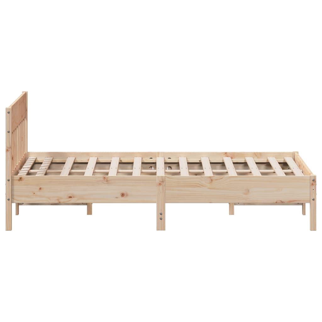 Bed Frame without Mattress 140x190 cm Solid Wood Pine