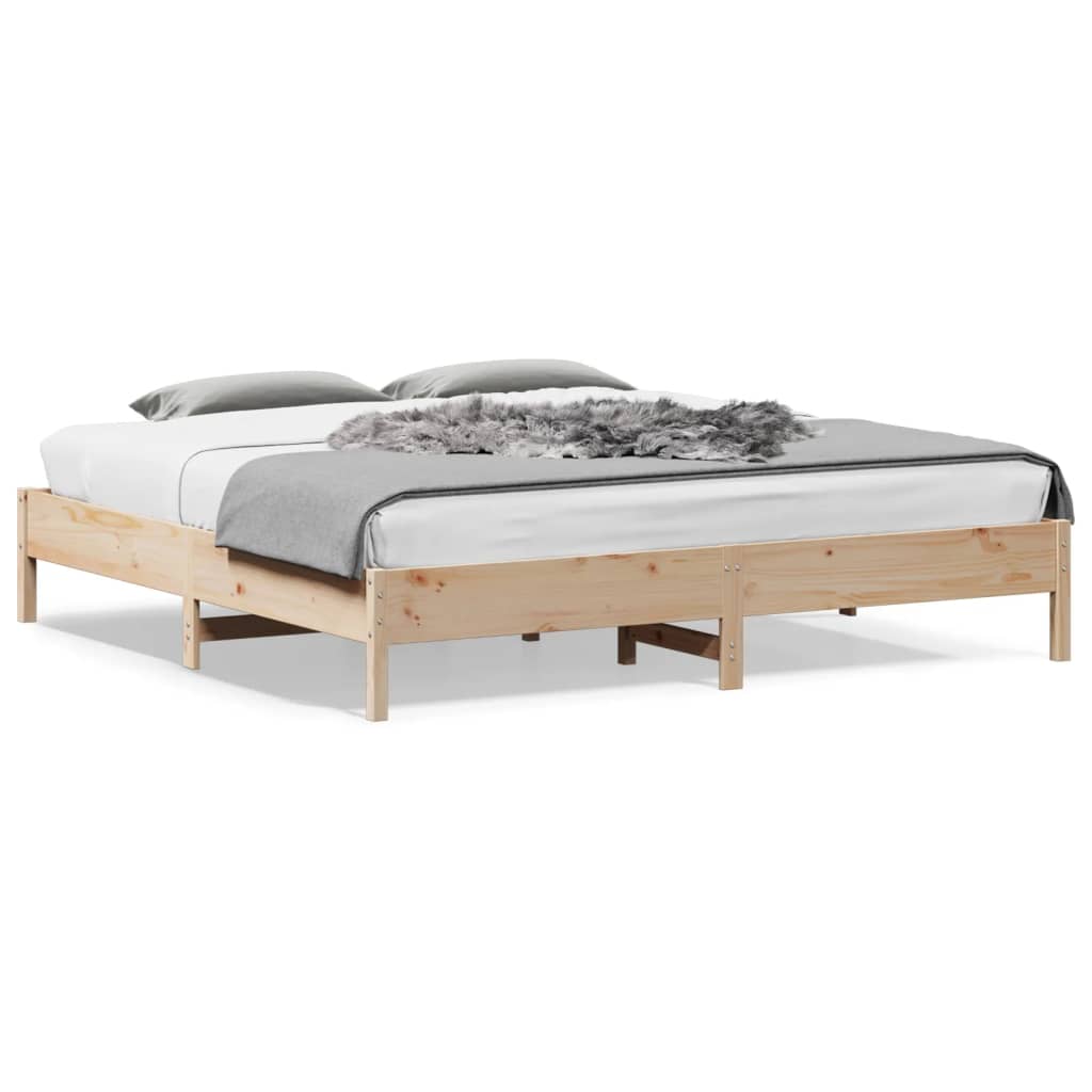 Bed Frame without Mattress 180x200 cm Super King Solid Wood Pine