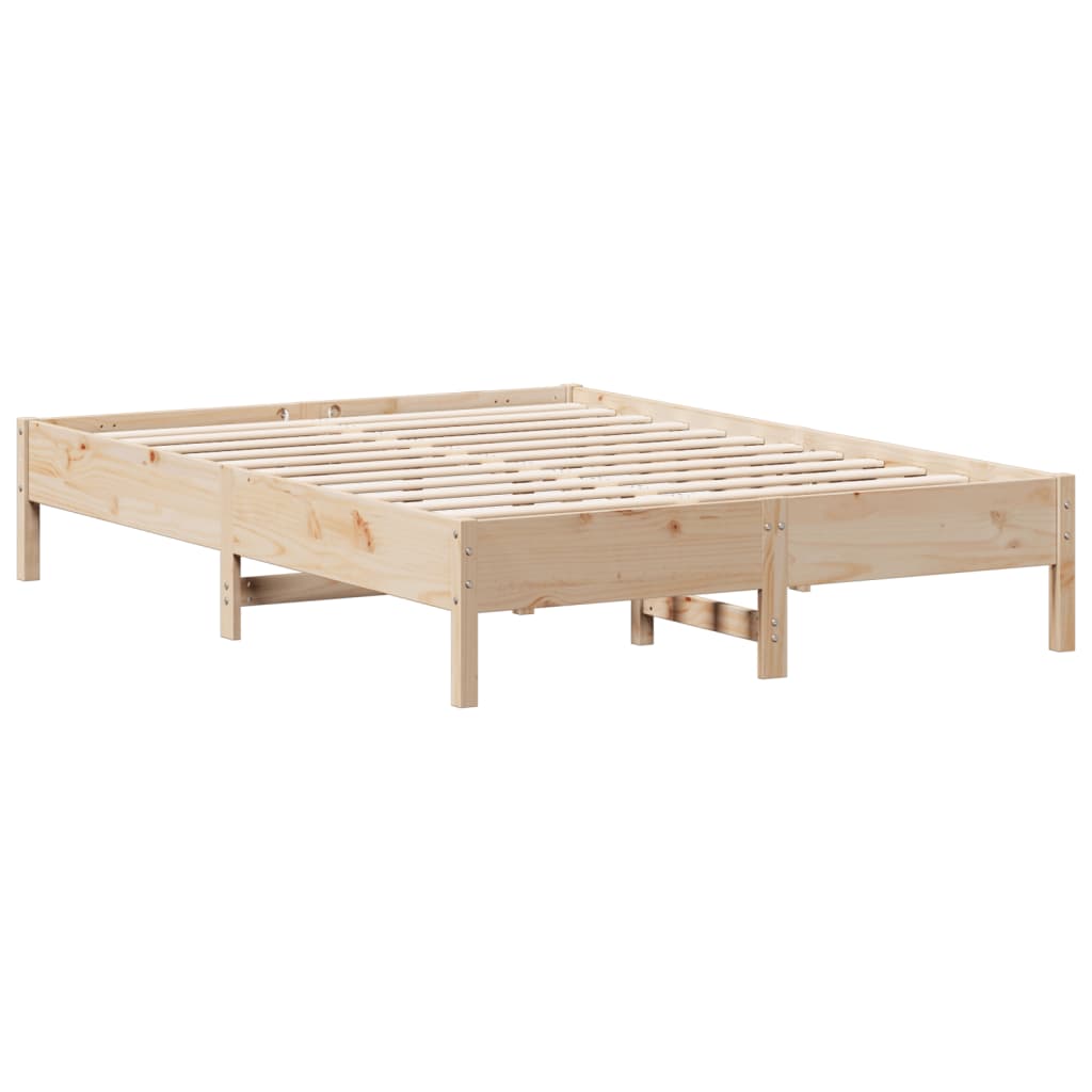 Bed Frame without Mattress 160x200 cm Solid Wood Pine