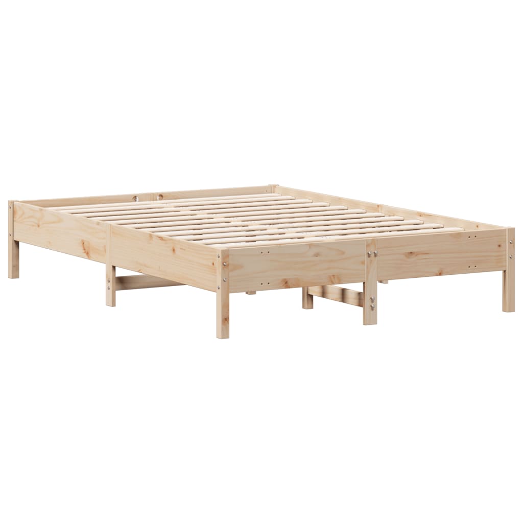 Bed Frame without Mattress 160x200 cm Solid Wood Pine
