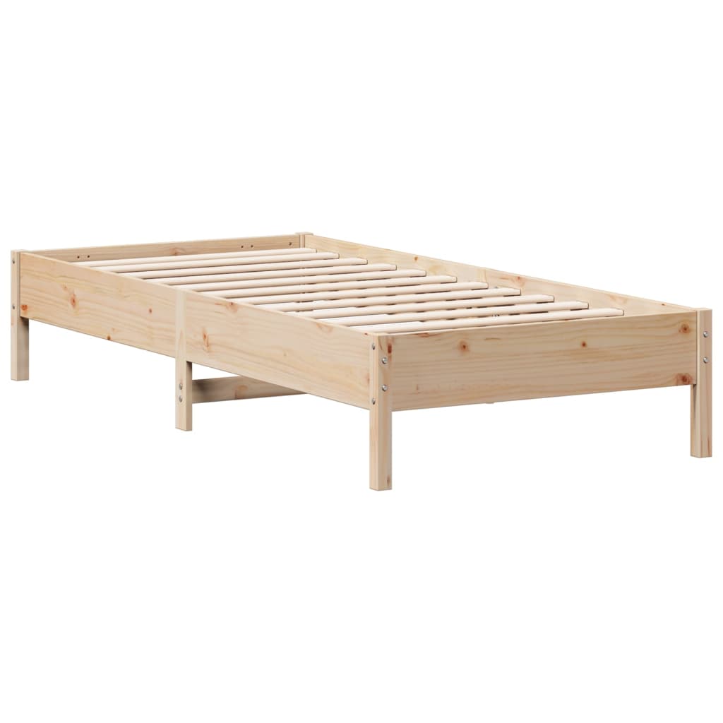 Bed Frame without Mattress 100x200 cm Solid Wood Pine