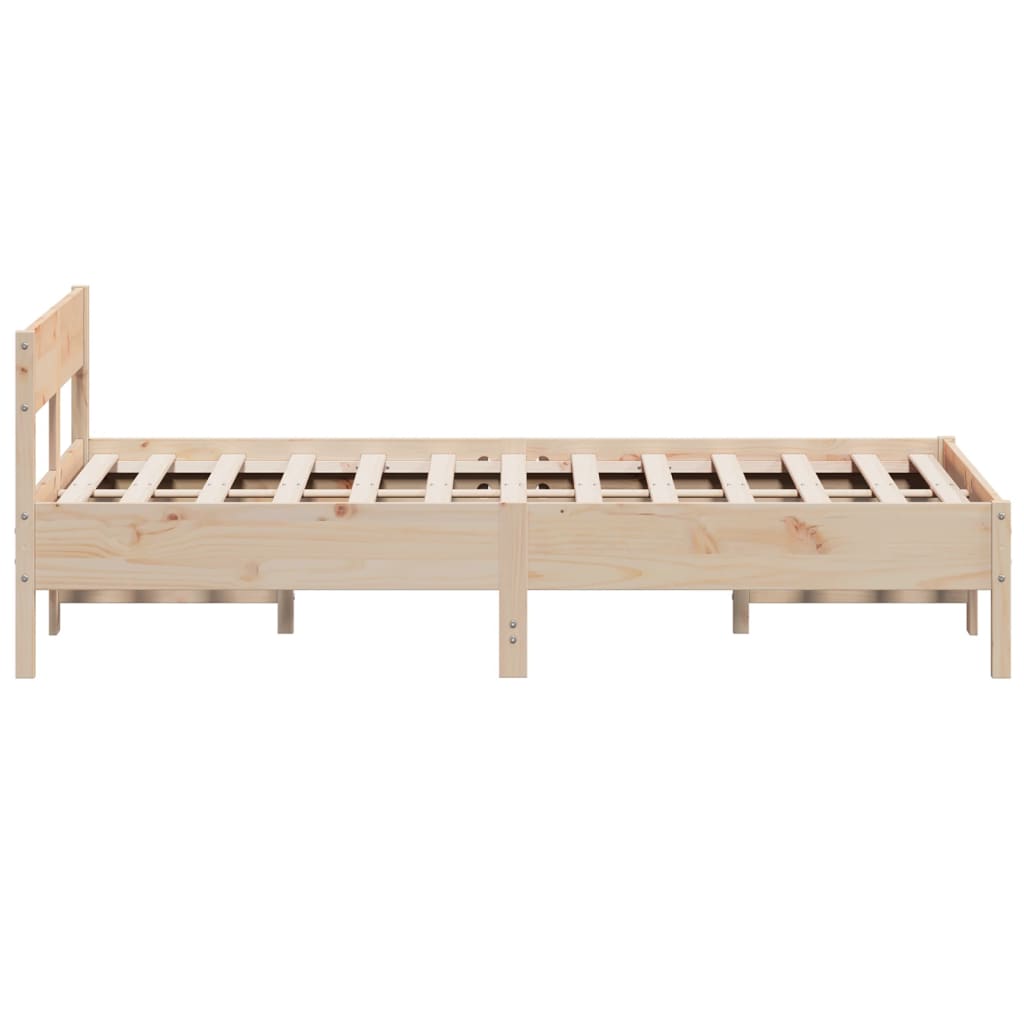 Bed Frame without Mattress 140x190 cm Solid Wood Pine
