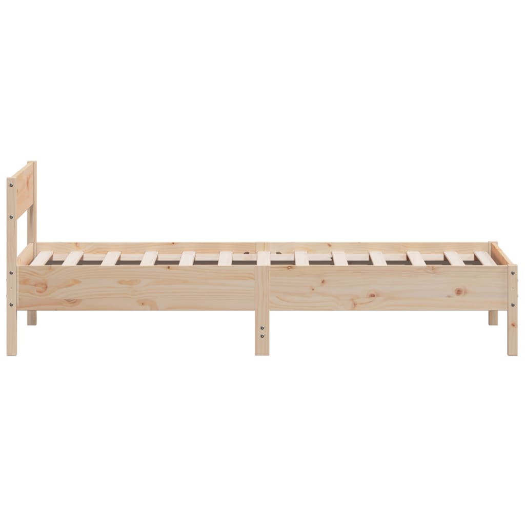 Bed Frame without Mattress 90x190 cm Single Solid Wood Pine