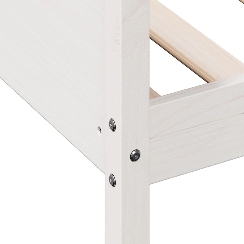 Day Bed without Mattress White 80x200 cm Solid Wood Pine