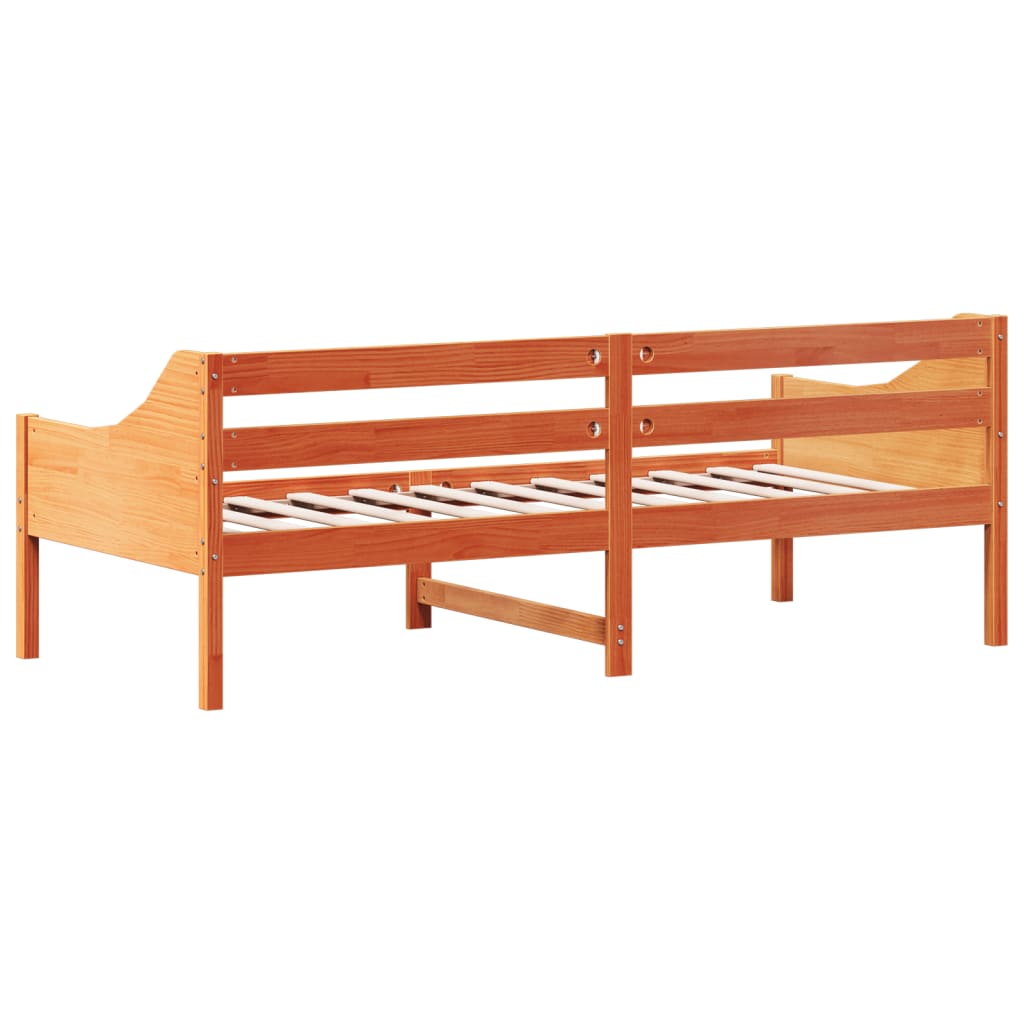 Day Bed without Mattress Wax Brown 80x200 cm Solid Wood Pine