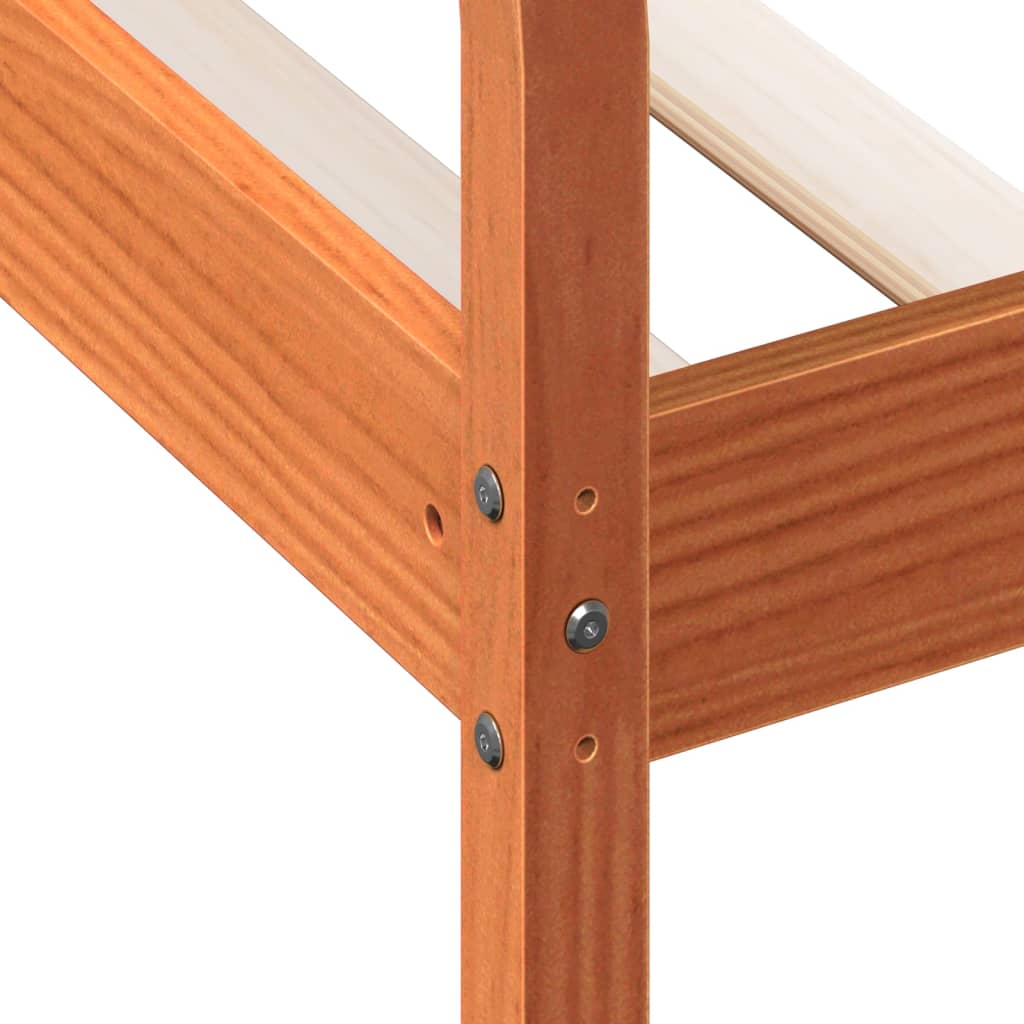 Day Bed without Mattress Wax Brown 75x190 cm Small Single Solid Wood Pine
