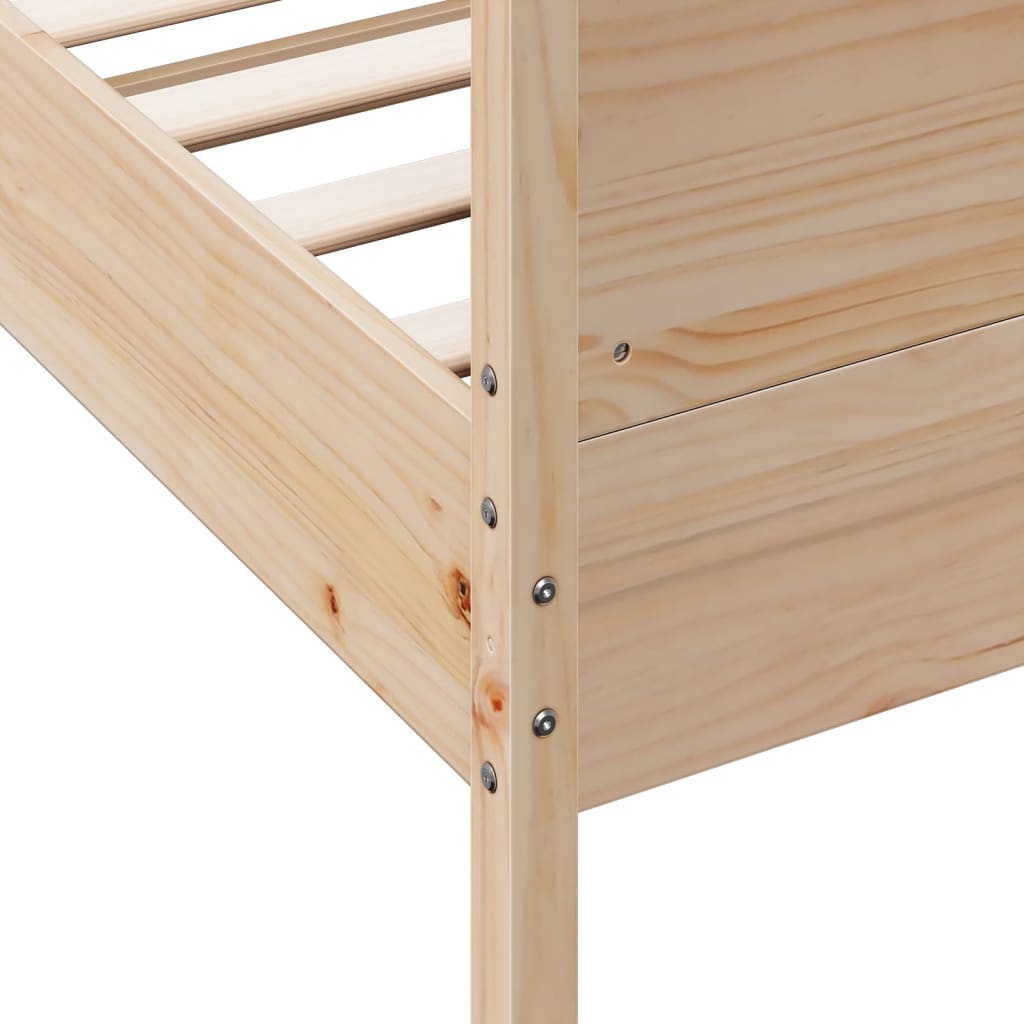 Bed Frame without Mattress 120x190 cm Small Double Solid Wood Pine