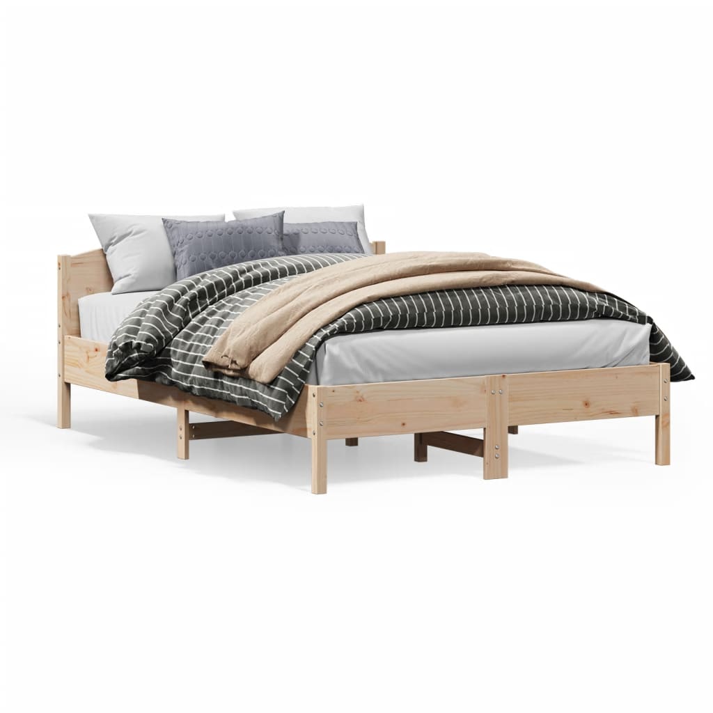 Bed Frame without Mattress 160x200 cm Solid Wood Pine