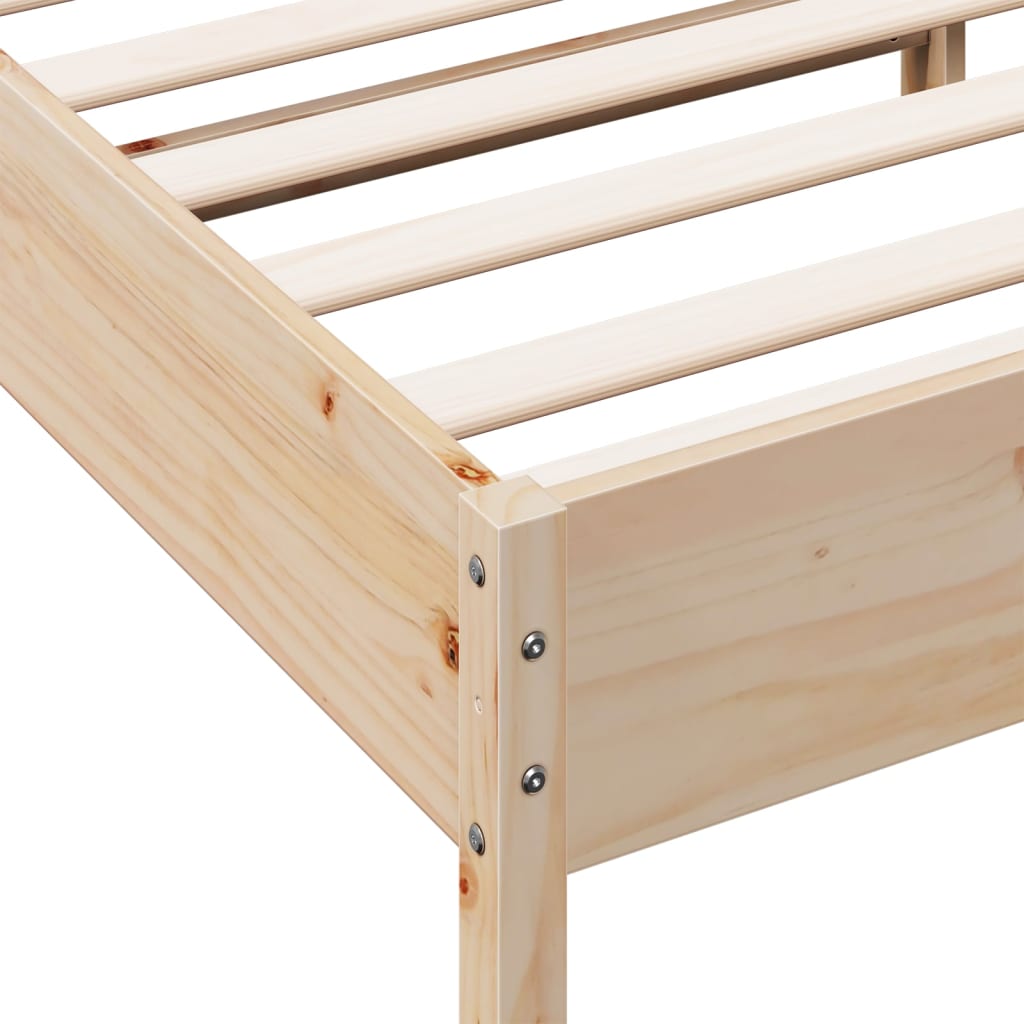 Bed Frame without Mattress 160x200 cm Solid Wood Pine