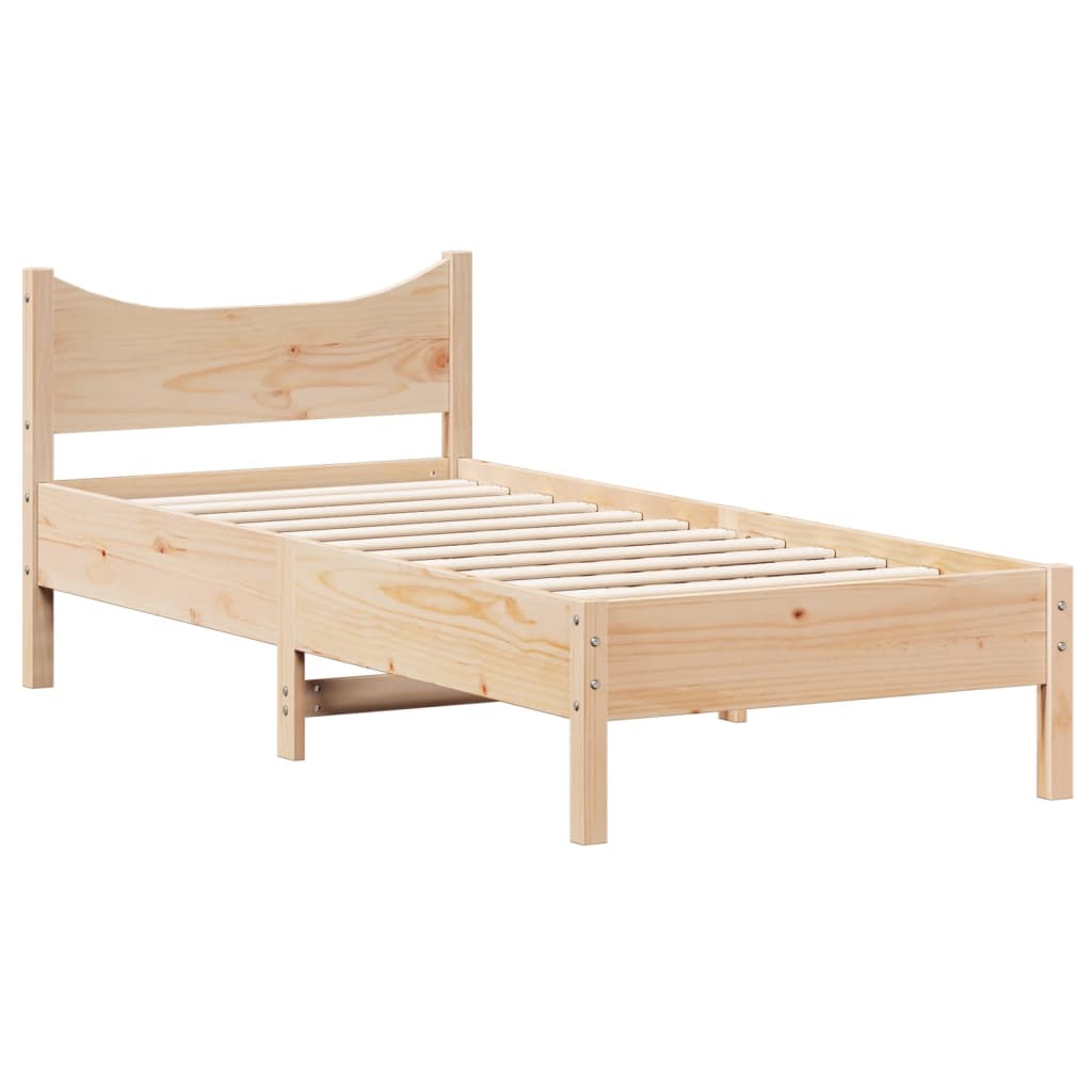 Bed Frame without Mattress 90x190 cm Single Solid Wood Pine