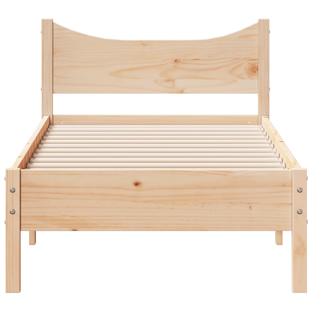Bed Frame without Mattress 90x190 cm Single Solid Wood Pine