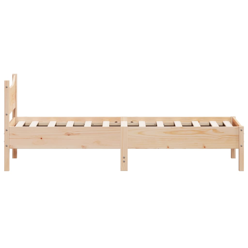 Bed Frame without Mattress 90x190 cm Single Solid Wood Pine