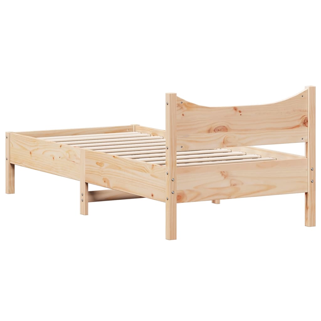 Bed Frame without Mattress 90x190 cm Single Solid Wood Pine