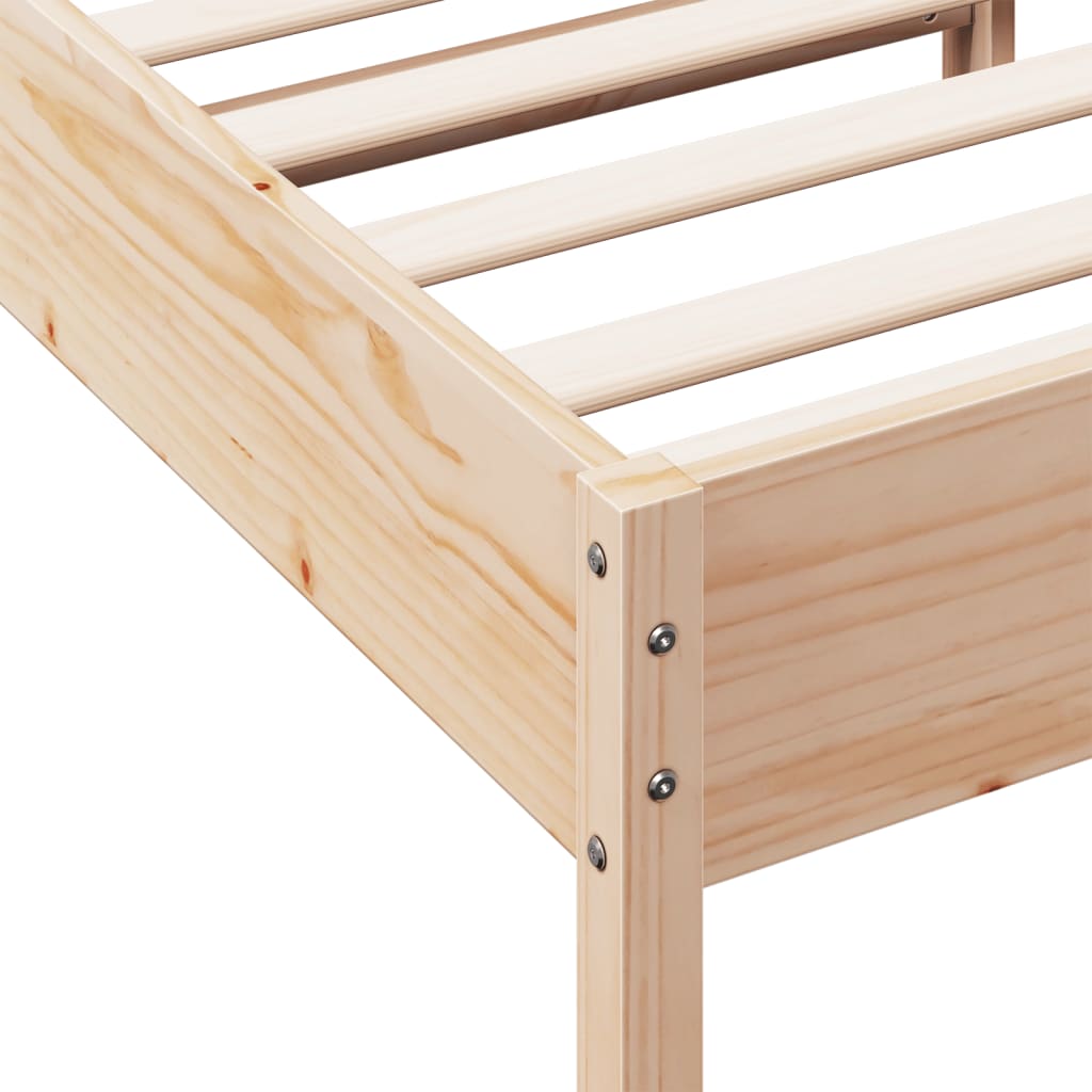 Bed Frame without Mattress 90x190 cm Single Solid Wood Pine