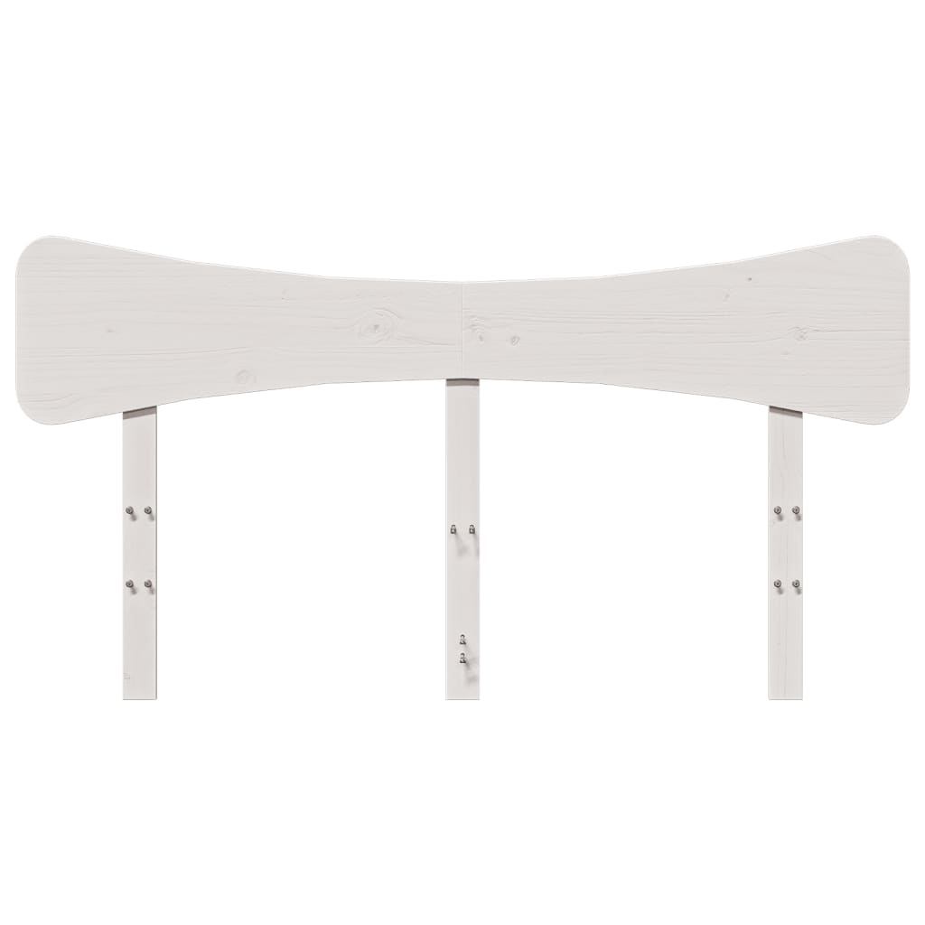 Headboard White 140 cm Solid Wood Pine