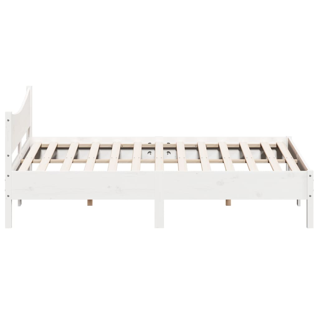Modern Wooden Emperor Size 2m Bed Frame Base With Headboard Solid Pine Wood