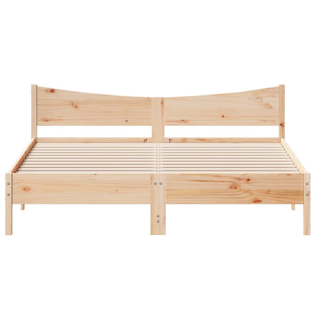 Modern Wooden Super King Size 1.8m Bed Frame Base With Headboard Pine Wood