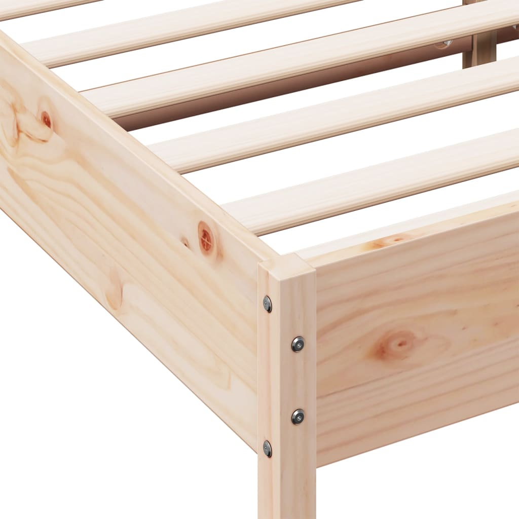 Modern Wooden Super King Size 1.8m Bed Frame Base With Headboard Pine Wood