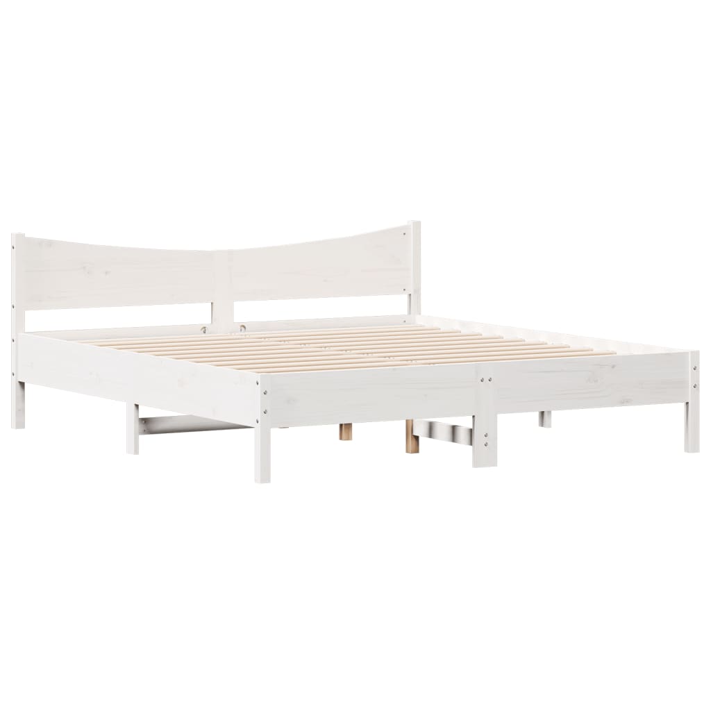 Modern Wooden Super King Size 1.8m Bed Frame Base With Headboard Pine Wood