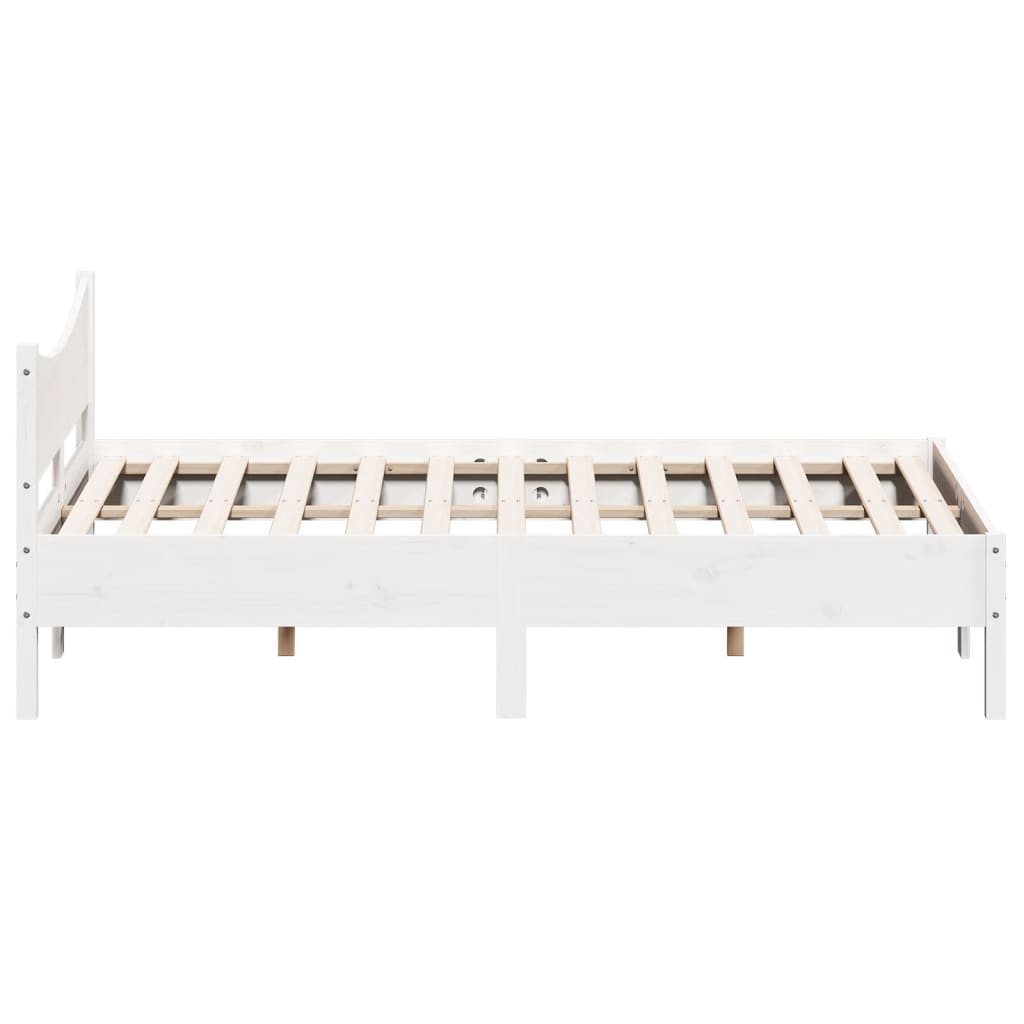Modern Wooden Queen Size 1.6m Bed Frame Base With Headboard Solid Pine Wood